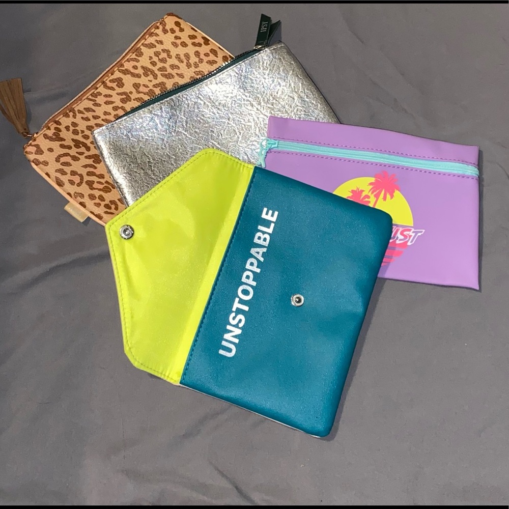 NWOT Ipsy Lot of Four Cosmetic/Accessory/Stash Bags